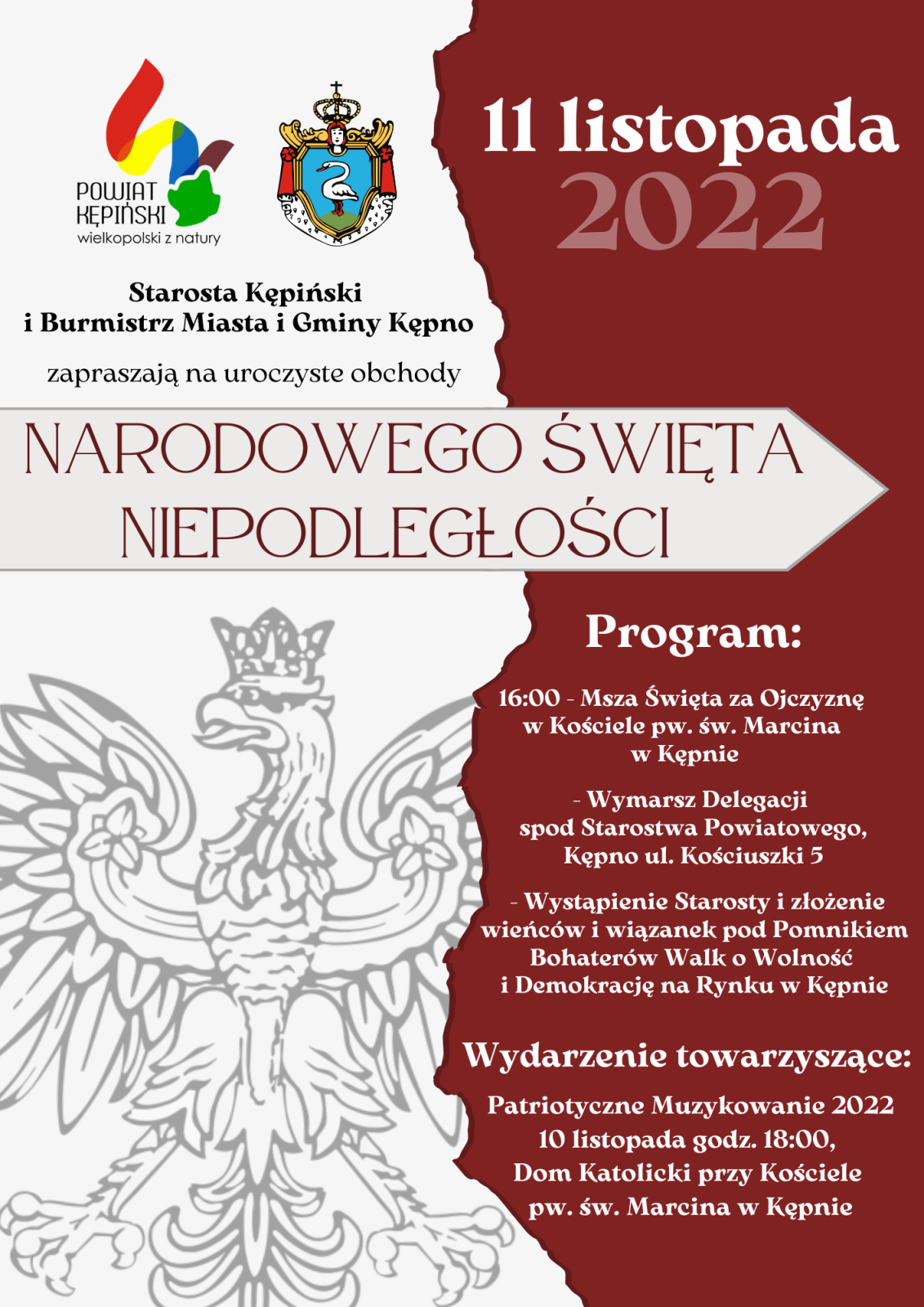Plakat Narodowego Święta Niepodległości